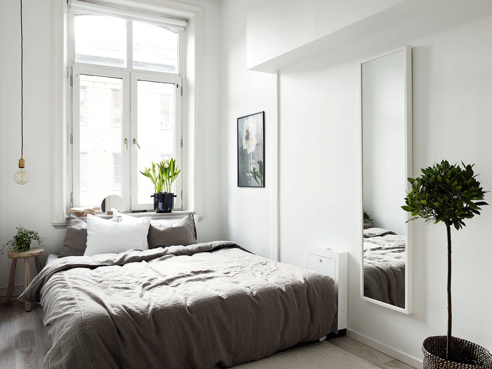 Low bed is perfect selection for a Scandinavian bedroom