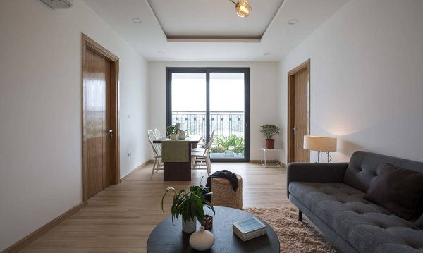 The apartment space is bright and full of relaxation.