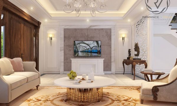 Overwhelming living room with large and bright space.