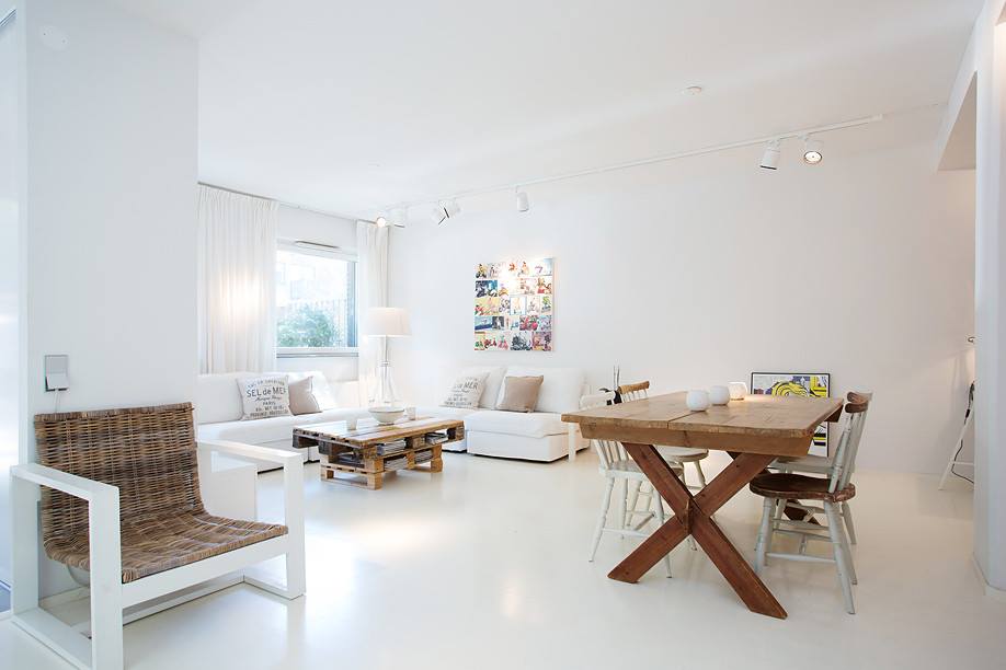 Stepping back after a tiring day in a neat, white apartment, is there a place more attractive to you?