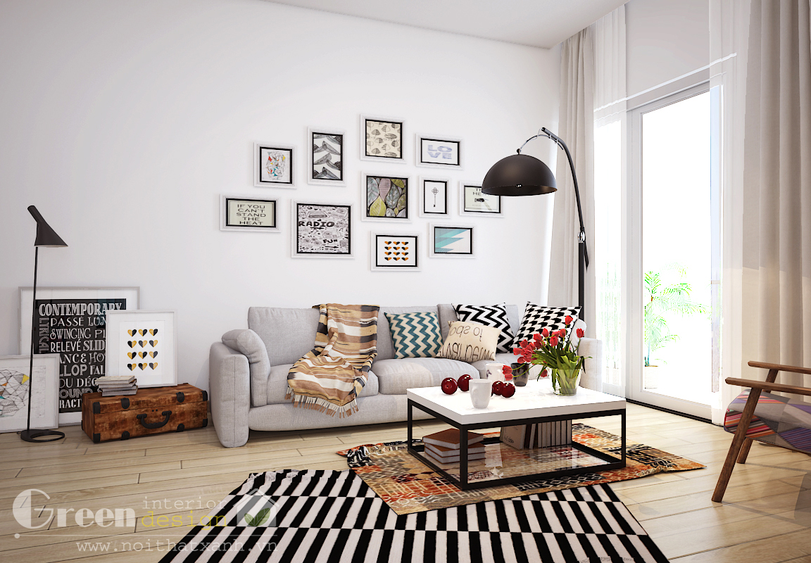 Scandinavian style is very suitable for apartments.