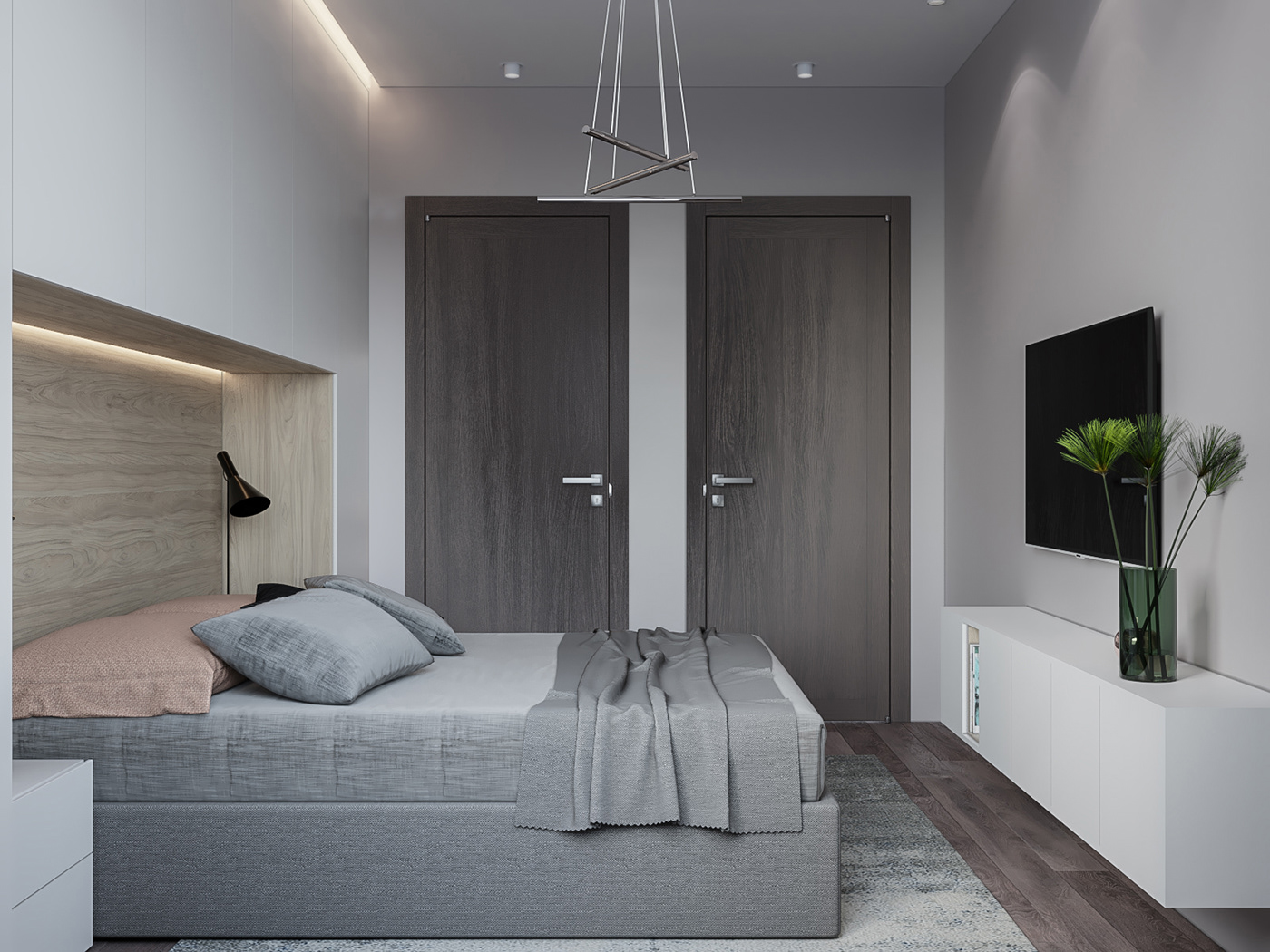 Vinyl flooring is laid on the floor to improve the aesthetics and protect the floor.