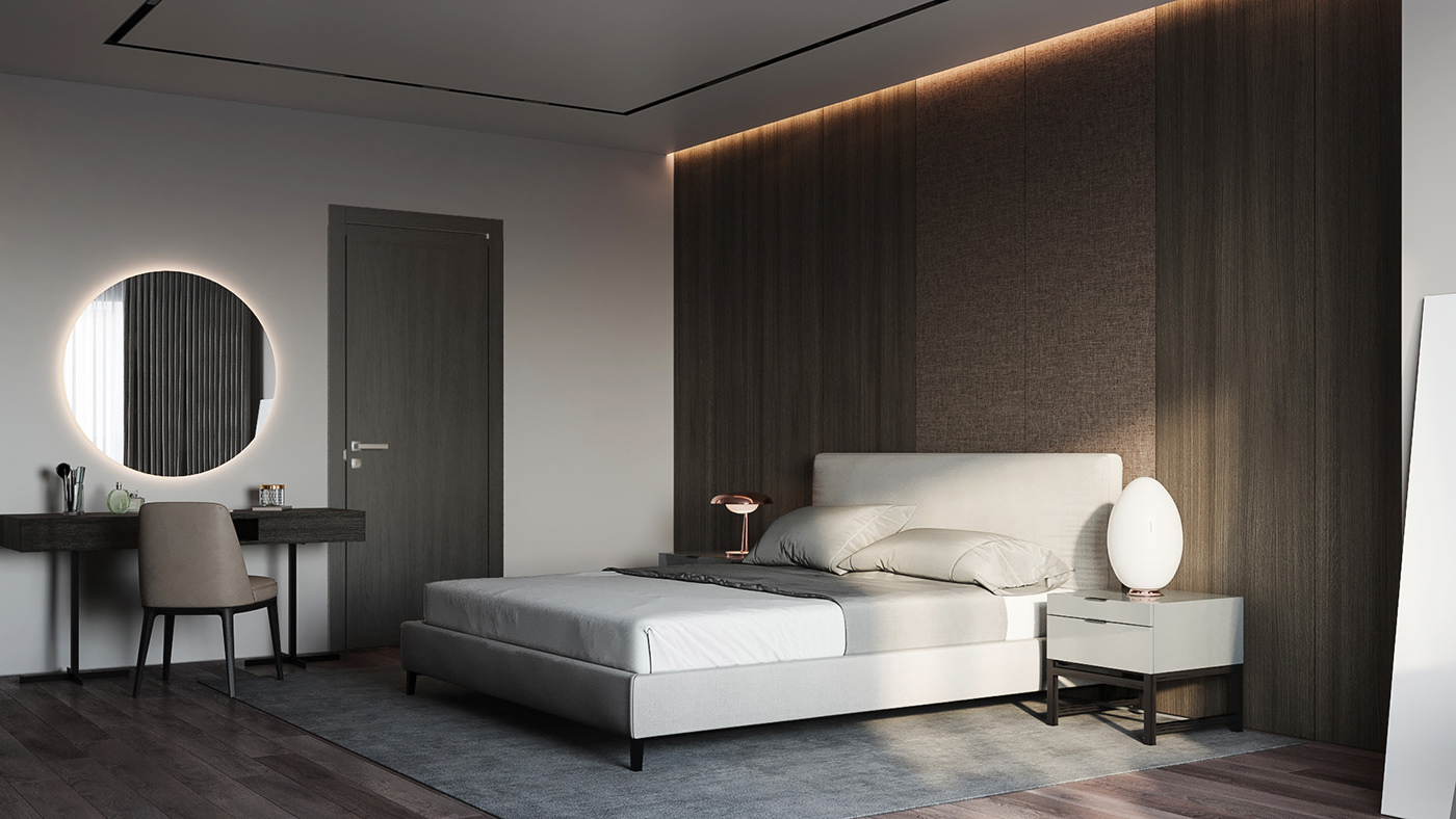 A round wall mirror enhances beauty while also creating a virtual perception that gives the viewer an impression that the space is more spacious and airy than it is in reality.