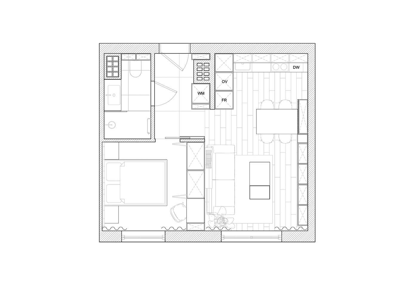3D perspective of the apartment