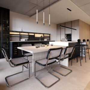 The tubular ceiling lamps with deluxe and eye-catching design, add beauty and enthusiasm to the space.
