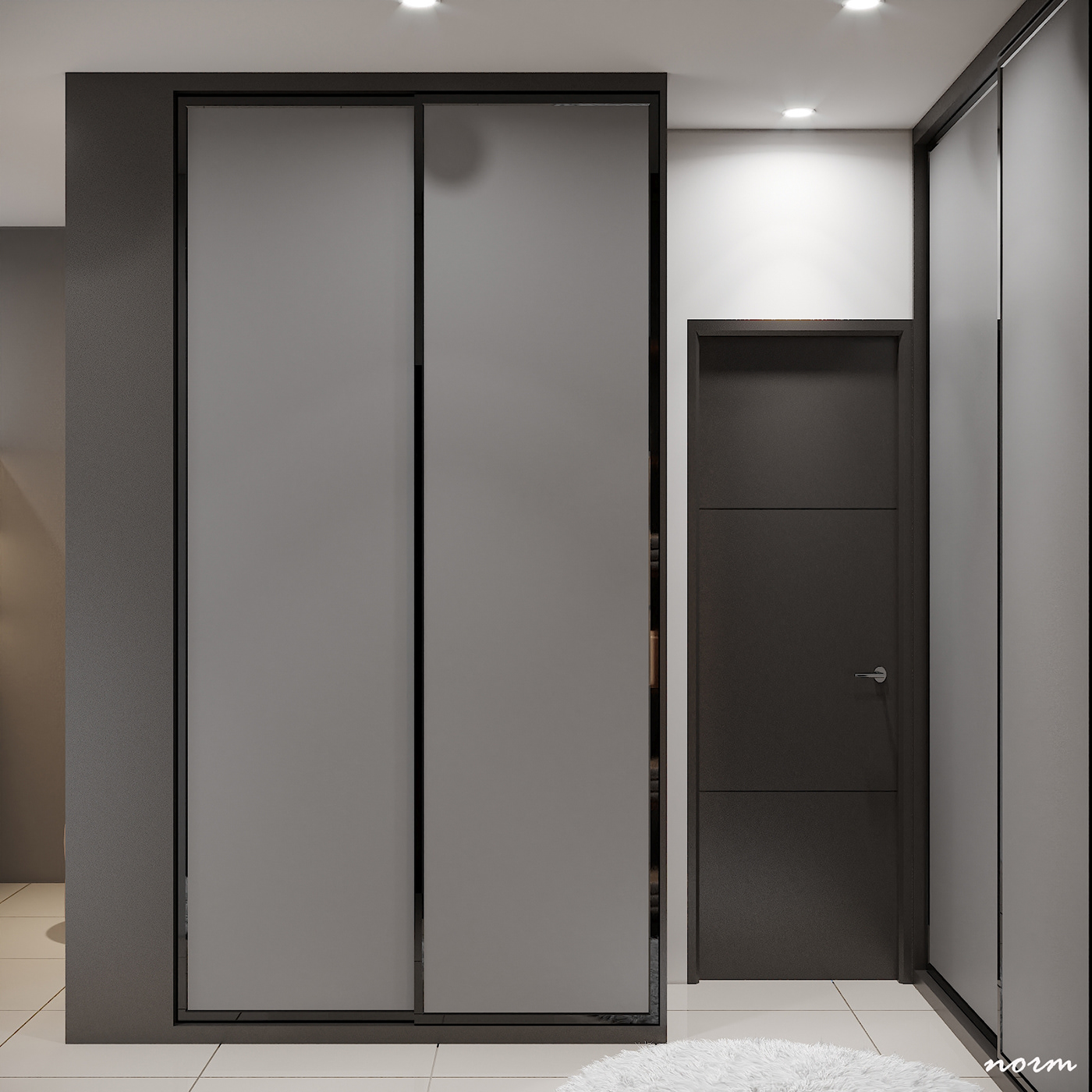 With a unique blend of minimalist elements, convenient functions, and modern beauty, a gray wardrobe creates a sense of harmony, soothing to the eye.
