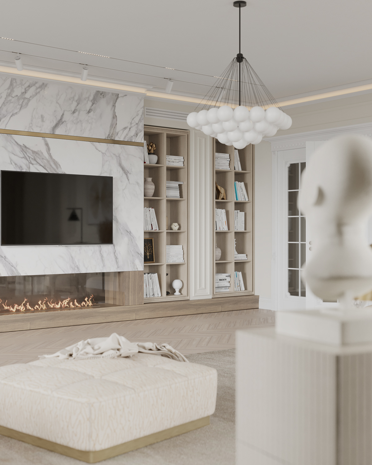 Entering this living room is like walking into an art gallery.